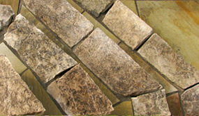 A close-up photo of stone steps